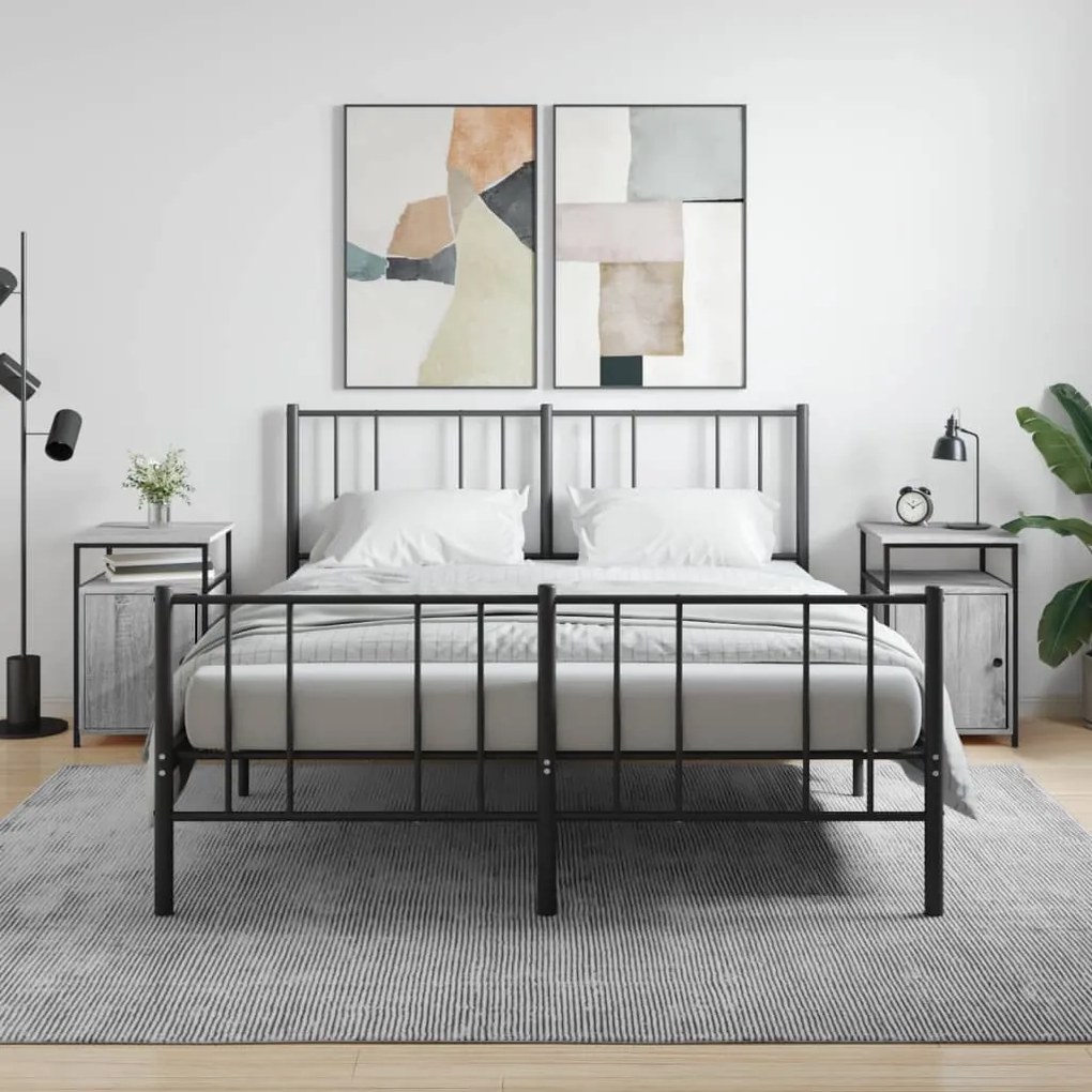 Comodini 2 Pz Grigio Sonoma 40x42x60 Cm İn Legno Multistrato /