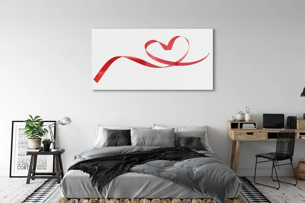 Quadro acrilico Cuore del nastro 140x70 cm