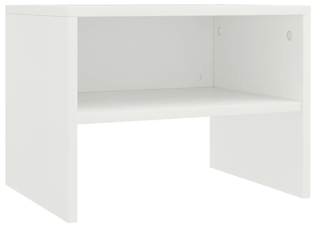 Comodino bianco 40x30x30 cm legno ingegnerizzato