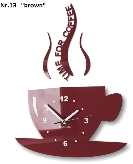 Orologio da parete È l'ora del caffè Rosso