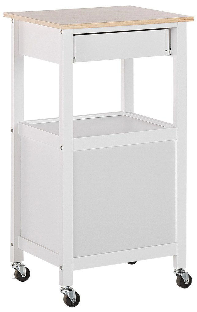 Carrello da cucina legno bianco SIENA Beliani