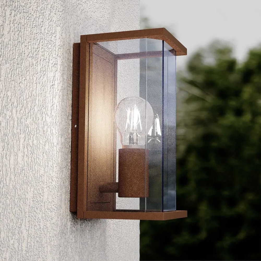Applique Corten Mattone E27, IP54 per Esterni - Serie PRISM Base E27