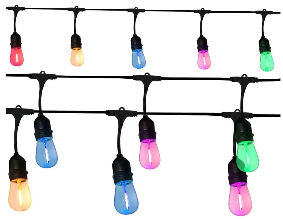 Catena decorativa da esterno LED PARTY NEON 7,6 m 10xE27/0,6W/36V IP44