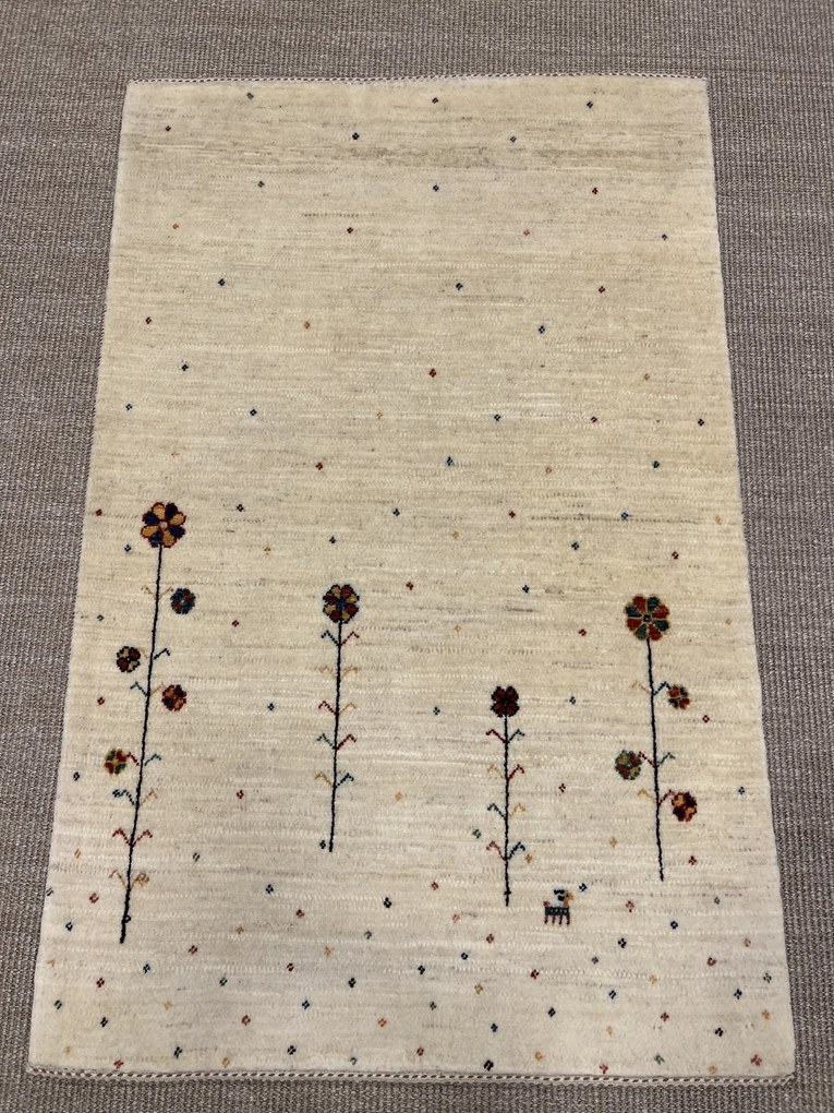 Loribaft Tappeto 130x80 Beige (Iran) Annodato A Mano