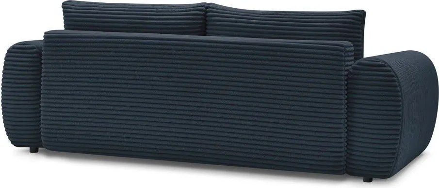 Divano in blu scuro allungabile con rivestimento in velluto a coste 257 cm Lucien – Bobochic Paris