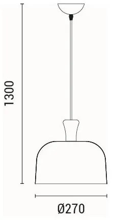 Lampadario a sospensione con filo 1xE27/15W/230V giallo pr. 27 cm