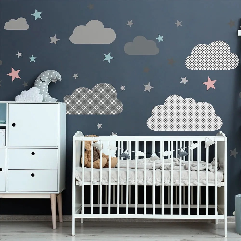 Adesivo murale Nuvole scandinave dall'estremo nord - Ambiance