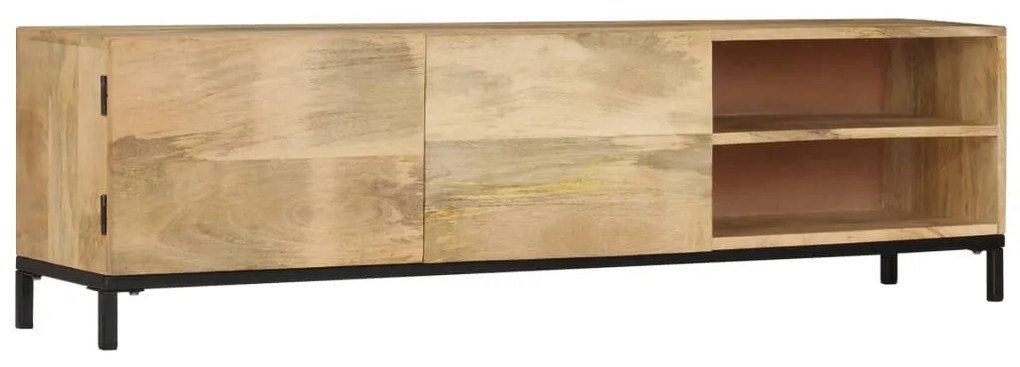 Mobile Porta Tv 145x30x41 Cm İn Legno Massello Di Mango /
