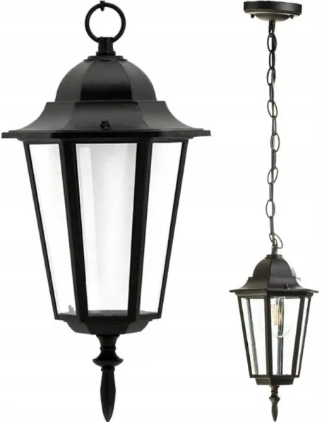 Lampadario da esterno 1xE27/20W/230V IP43 nero