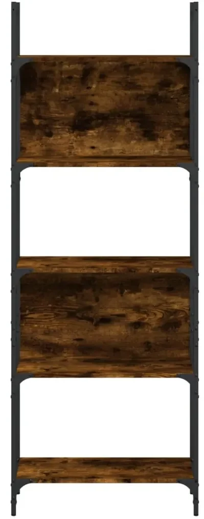 Libreria 5ripiani rovere fumo 60,5x24x166,5cm legno multistrato