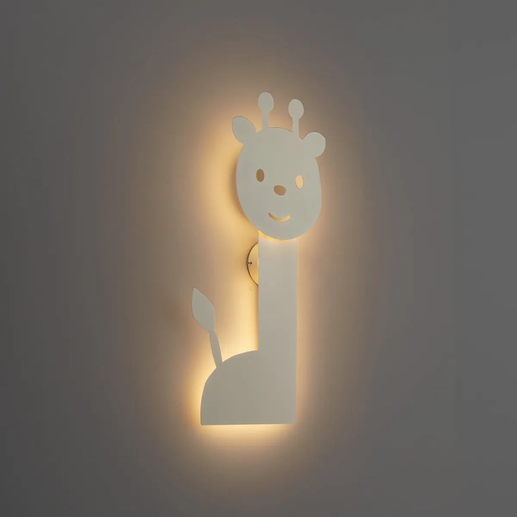 Lampada da parete per bambini beige con LED dimmerabile a 3 livelli - Gigi la Giraffa