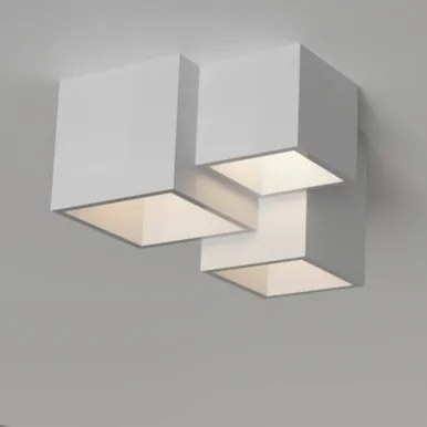 Applique da Soffitto in Gesso Pitturabile H150mm 3xGU10