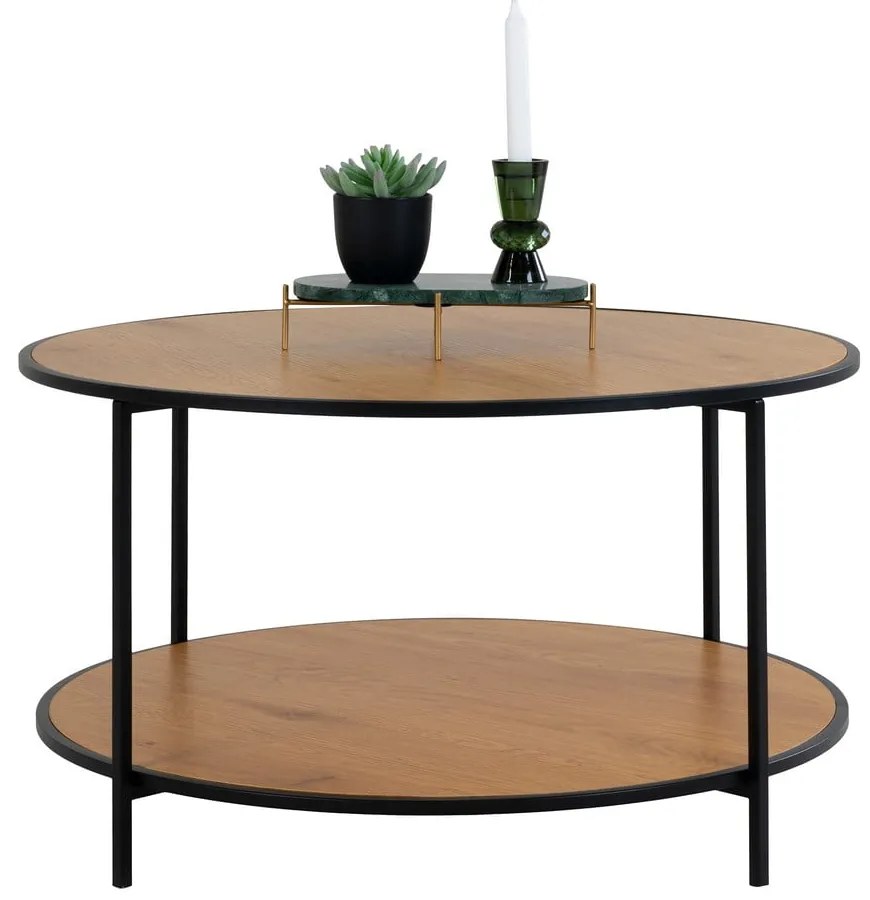 Tavolino rotondo con piano in rovere naturale ø 80 cm Vita - House Nordic