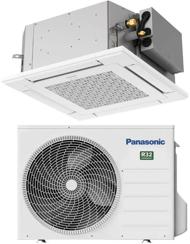 Condizionatore a muro monosplit PANASONIC a cassetta Nanoex  60X60 12400 BTU classe raffreddamento A++