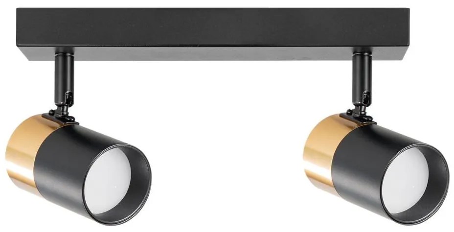 Zuma Line 2204BD-2-BK - Faretto FORI 2xGU10/50W/230V nero/oro