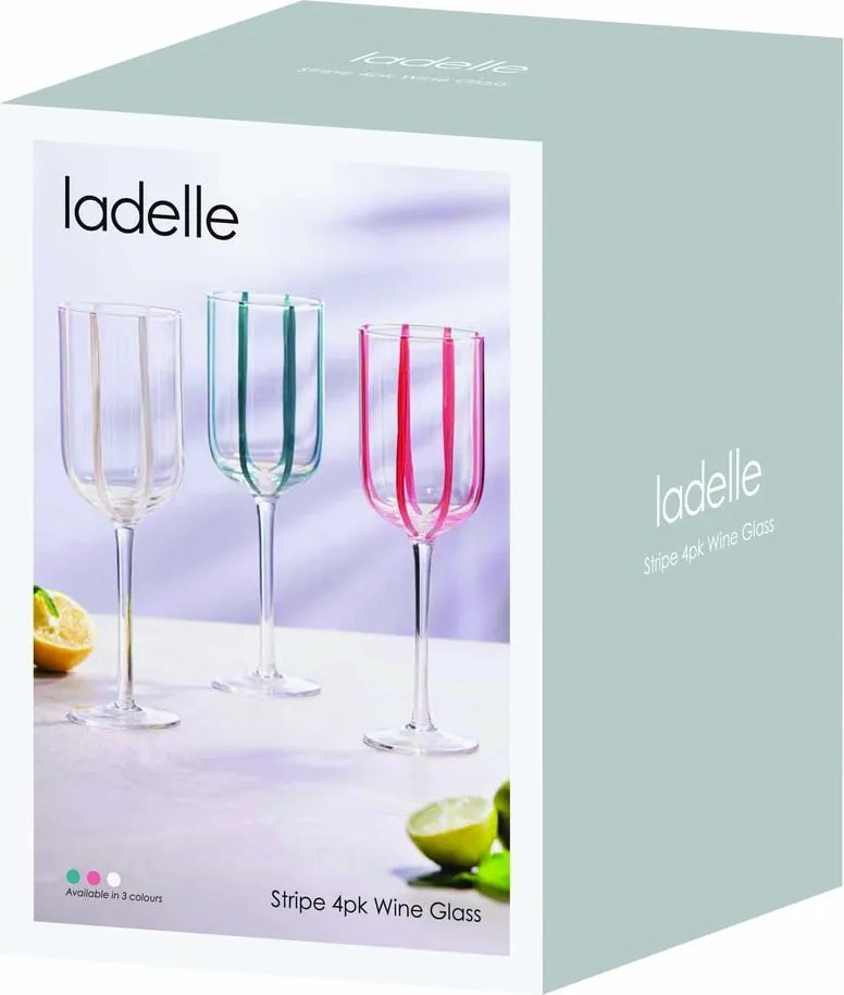 Set di bicchieri da vino 4 pz 350 ml Stripe – Ladelle