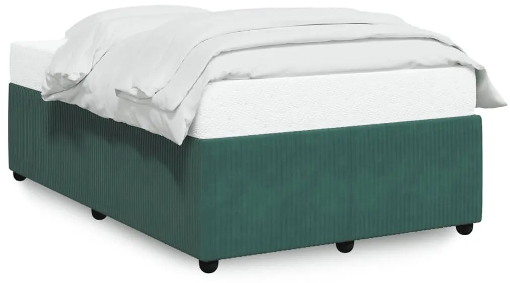 Giroletto Senza Materasso Verde Scuro 120x190 Cm Velluto /