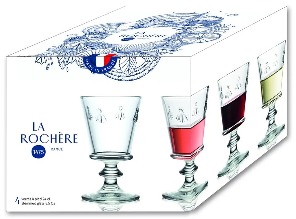Bicchieri da vino in set 4 pezzi 230 ml Abeille - La Rochére