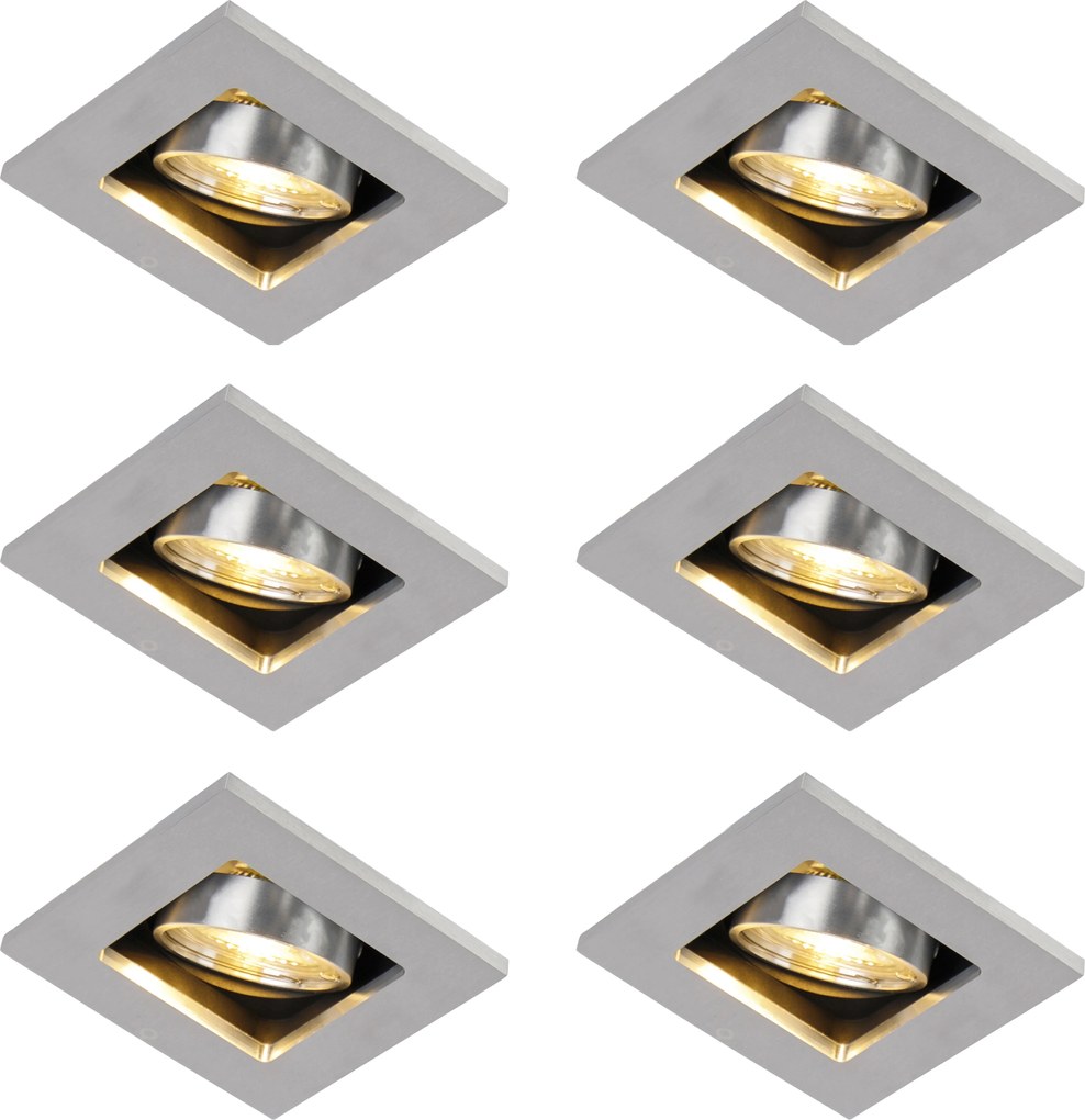 Faretto da incasso moderno in acciaio - Qure