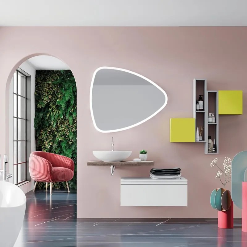 Mobile da bagno sotto lavabo Ofset rovere chiaro L 80 x H 60 x P 48 cm, lavabo non incluso