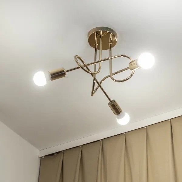 Plafoniera OXFORD 3xE27/15W/230V, dorata