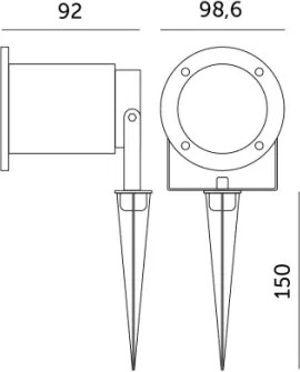 Lampada da esterno LED RGBW dimmerabile BLAKE 1xGU10/6W/230V IP65 + telecomando