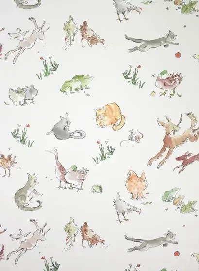 Osborne & Little Carta da parati Quentins Menagerie - Cream