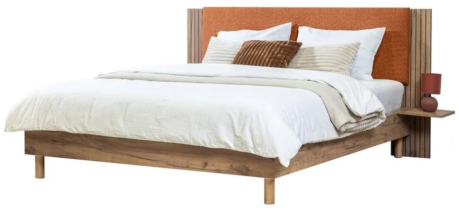 Letto matrimoniale arancione con rete inclusa 160x200 cm Lior – Bobochic Paris