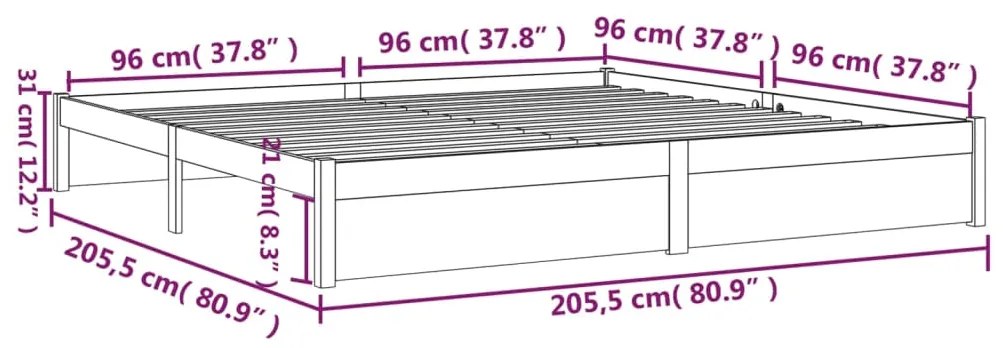 Giroletto Marrone Miele in Legno Massello 200x200 cm