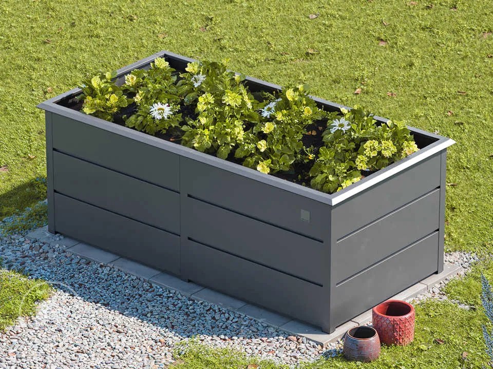 PRIMEYARD 100 x 200 x 78 cm Orto rialzato, acciaio, antracite - (GFPV00957)