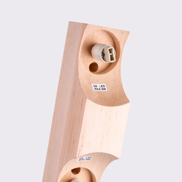 Sollux SL.1683 - Plafoniera BULBO 2xG9/8W/230V faggio/bianco