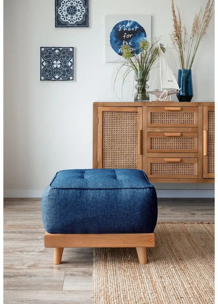 Pouf blu navy Dazzling Daisy - Miuform