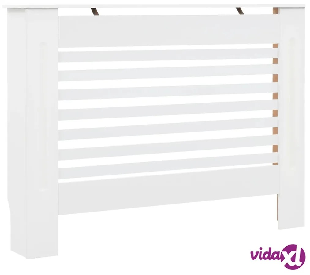 vidaXL Copertura per Radiatore Bianca 112x19x81,5 cm in MDF