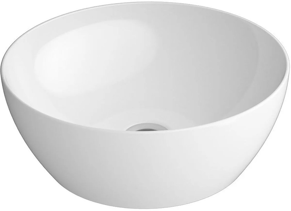 GSI Pura lavabo 42x42 cm rotonda da appoggio bianco 885111