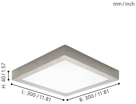 Eglo 94528 - Plafoniera LED da soffitto FUEVA 1 LED/22W/230V