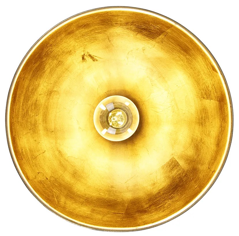 Lampada da soffitto intelligente nera con oro 28 cm con WiFi A60 - Magnax