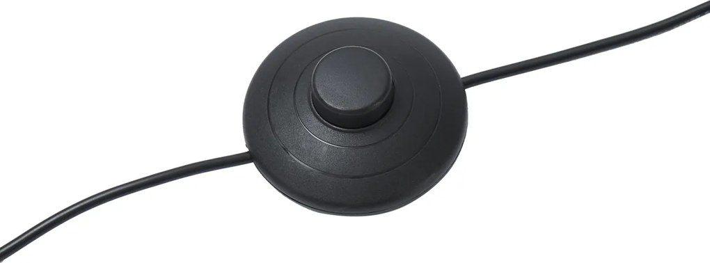 Lampada da terra Hotel Chic nera e oro con vetro verde - Zuzanna