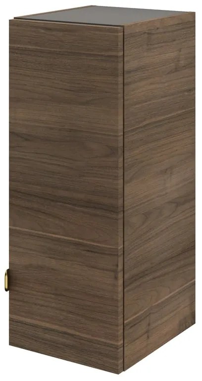Pensile bagno Neo rovere noce in vetro SENSEA, 1 anta apertura da destra P 35 x L 30 x H 75 cm