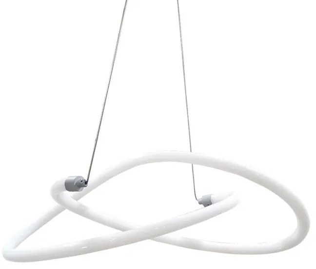 Lampadario LED moderno Rainy bianco, luce naturale 2880 lumen, NOVECENTO