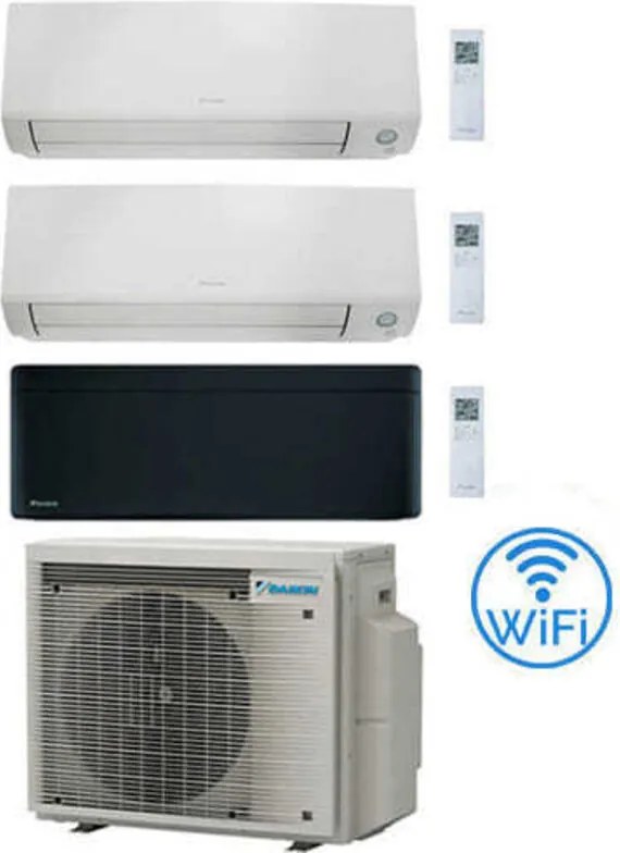 Daikin - Climatizzatore garanzia italia Perfera All Seasons + Stylish Black Wifi Trial Split Inverter 7000 + 9000 + 12000 btu con u.e. 3MXM52A9