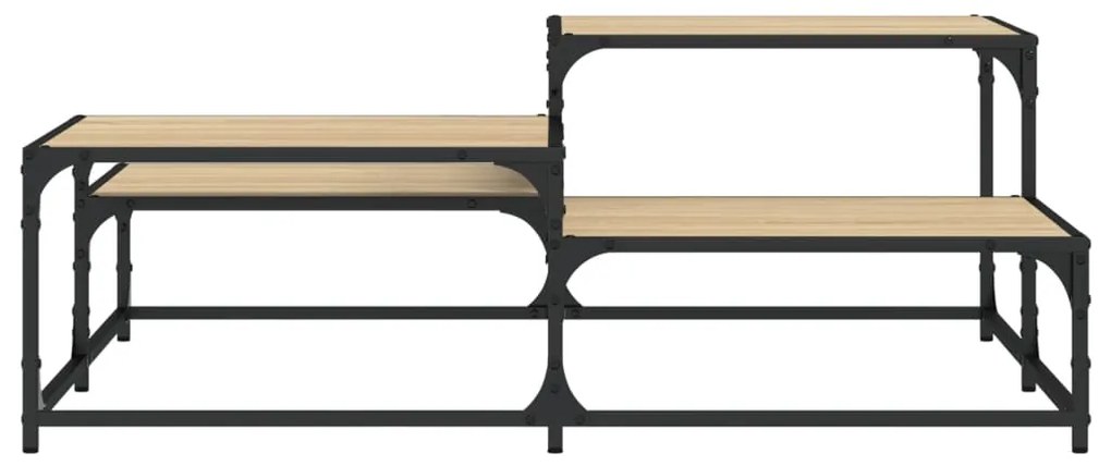 Tavolino salotto rovere sonoma 107x107x40 cm legno multistrato