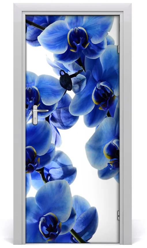 Adesivo per porta fiore di orchidea 75x205 cm
