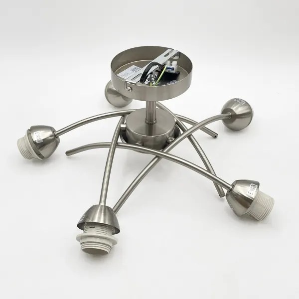 Lampadario a plafone DONNA 5xE27/60W/230V nichel