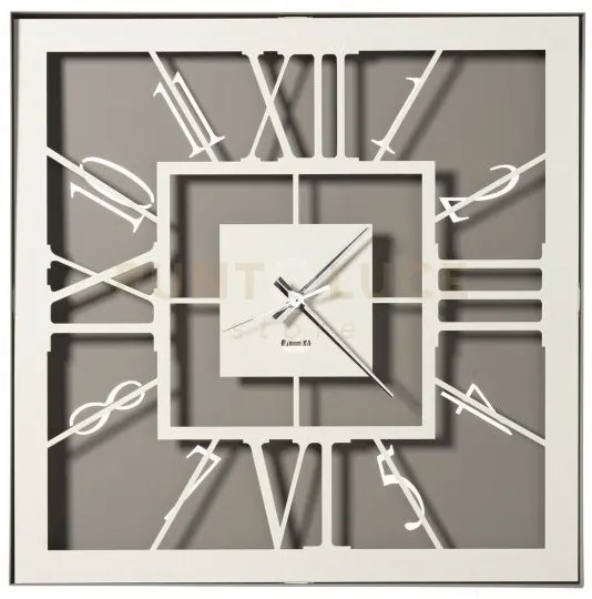 Orologio da muro di design tauro fango e avorio in ferro 50x50cmh