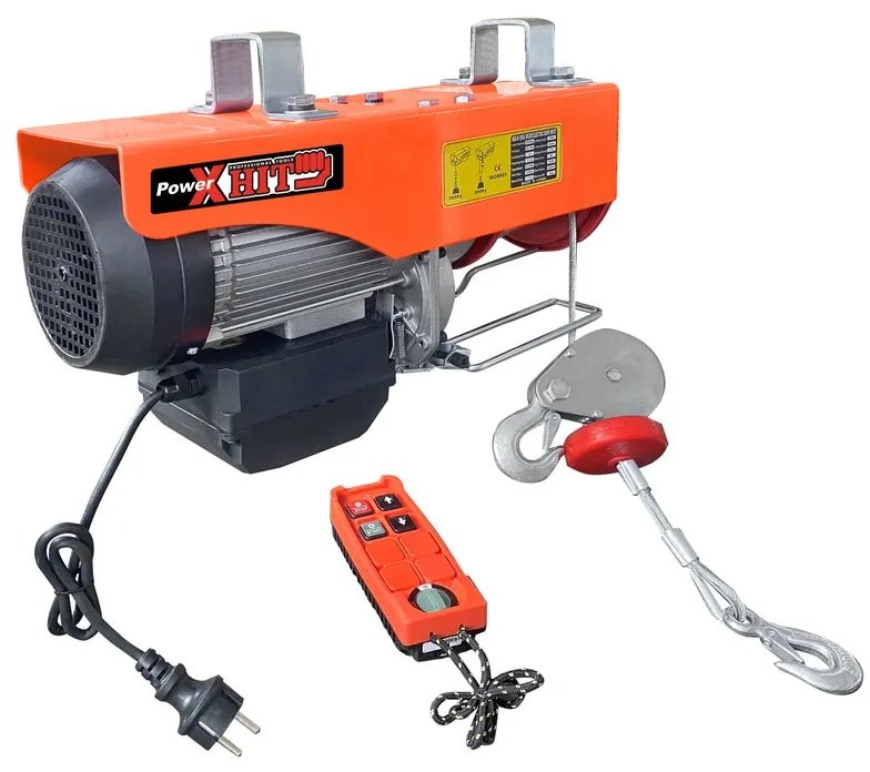 Paranco elettrico Sollevamento  portata max 250 kg potenza motore 540 W