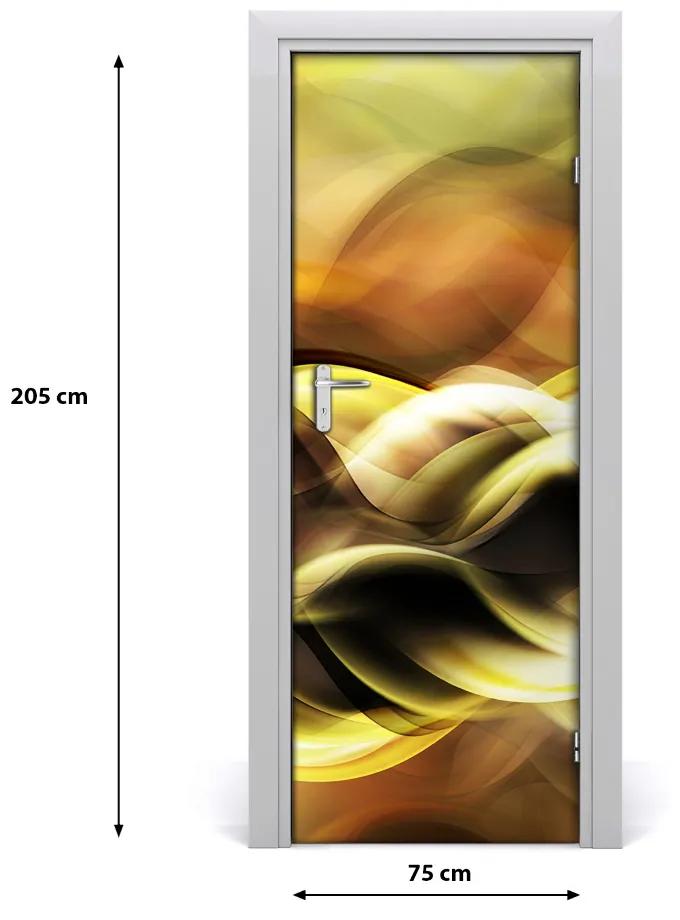 Adesivo per porta Luce dorata 75x205 cm
