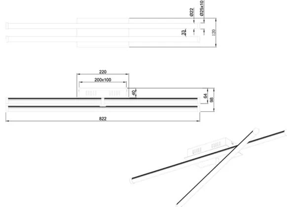 Trio - Lampadario LED dimmerabile da incasso SMARAGD 2xLED/8W/230V 3000-6000K