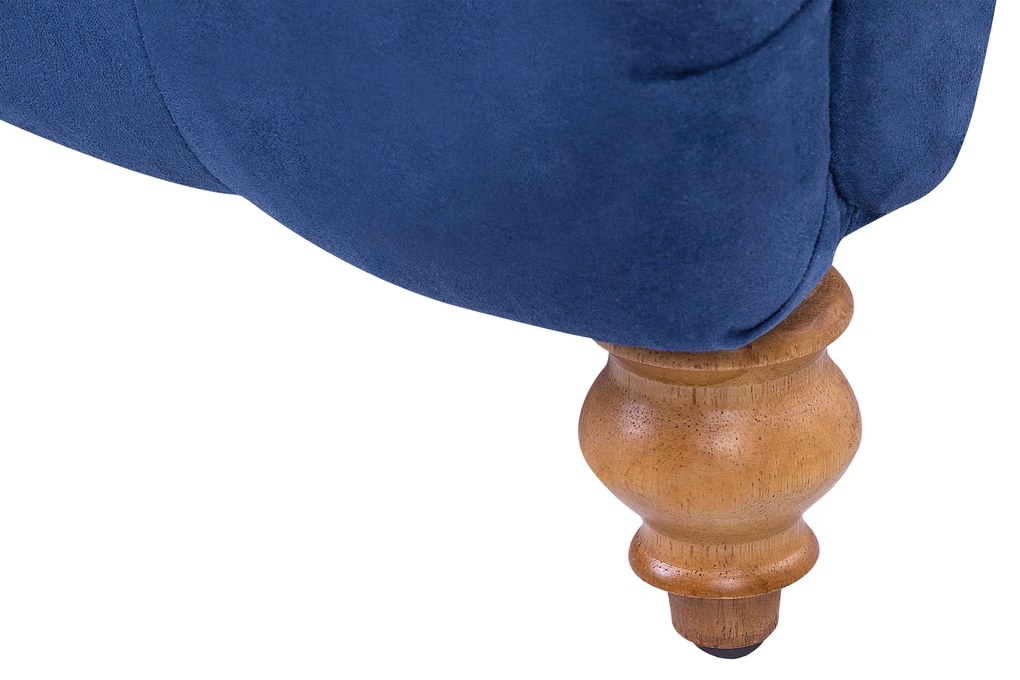 Chaise longue in tessuto blu MURET Beliani