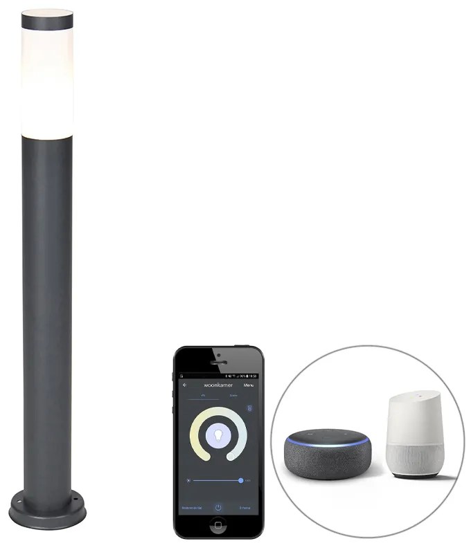 Lampada da esterno intelligente antracite 80 cm incl. Wifi P45 - Rox
