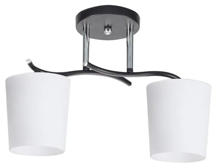 Lampadario a sospensione con supporto rigido ESNYR 2xE27/40W/230V nero/bianco